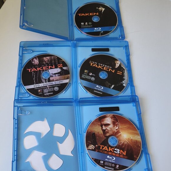 LIAM NEESON IN TAKEN 1,2,& 3 BLU-RAY MOVIE'S - Picture 7 of 9